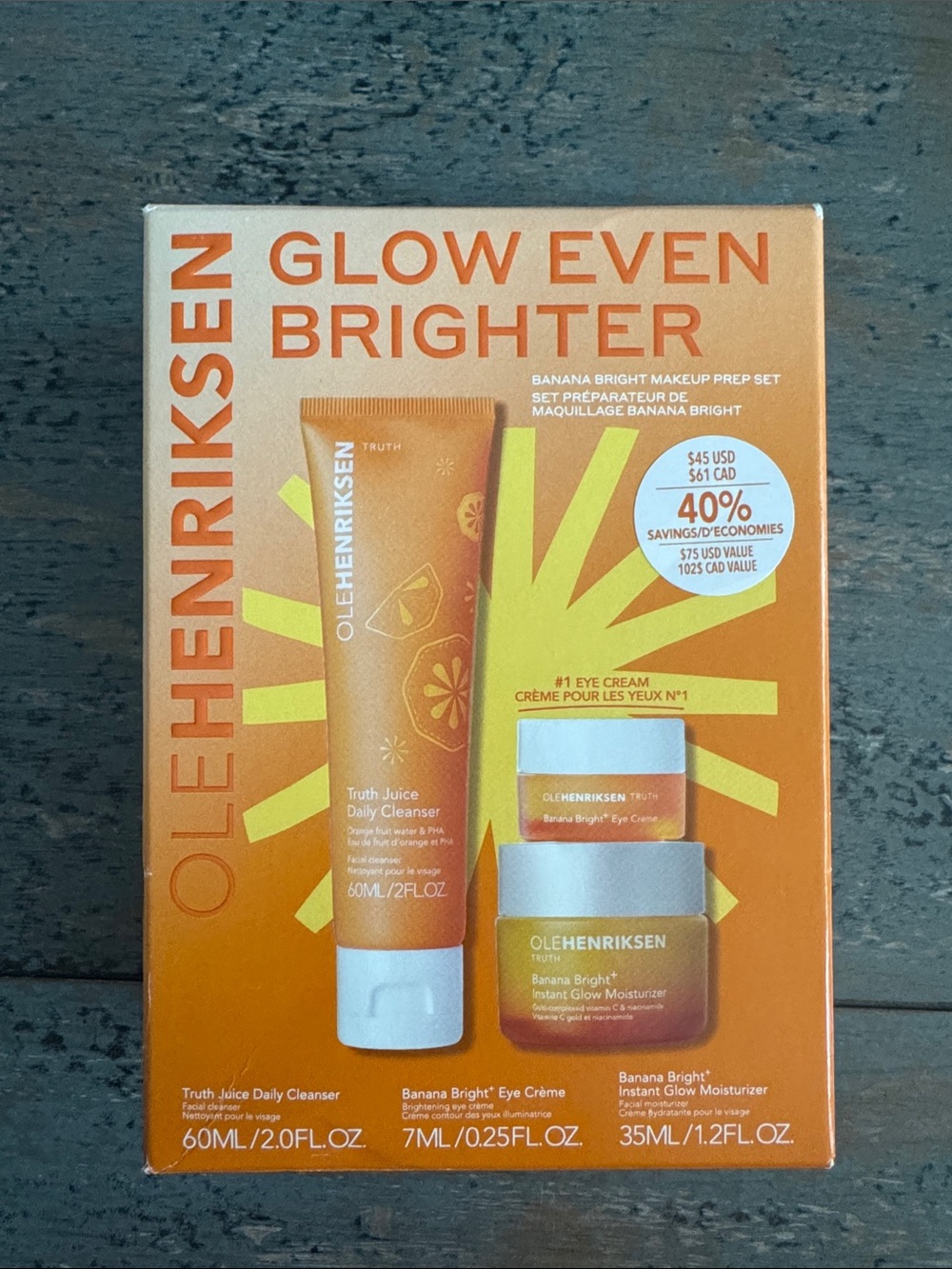 Ole Henriksen Glow Even Brighter Skincare Set - Orange, Yellow